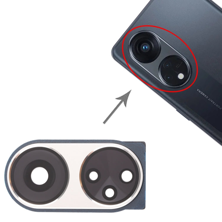 Pour OPPO Reno8 T 5G Couvercle d'objectif d'appareil photo d'origine