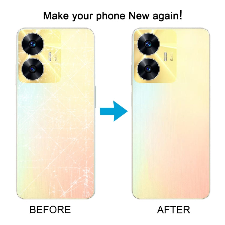 Pour le couvercle arrière de la batterie d'origine Realme C55 avec le couvercle de l'objectif de l'appareil photo