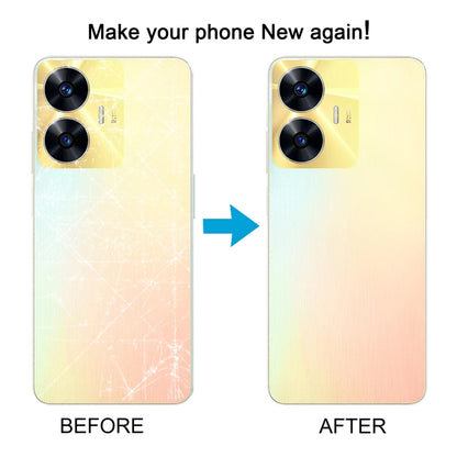 Pour le couvercle arrière de la batterie d'origine Realme C55 avec le couvercle de l'objectif de l'appareil photo