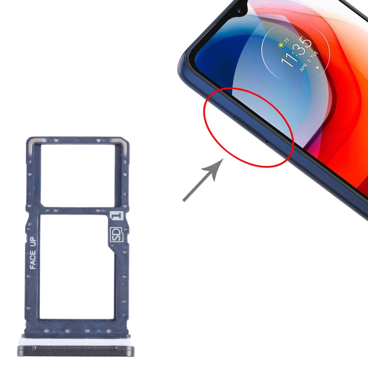 Pour Motorola Moto G Play 2021 Plateau de carte SIM + Plateau de carte Micro SD