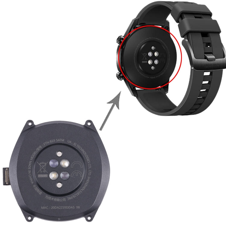 Pour Huawei Watch GT 46mm FTN-B19 couverture arrière d'origine assemblage complet avec batterie