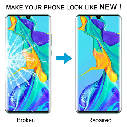 Lentille extérieure en verre pour écran avant d'origine Huawei P30 Pro, avec adhésif OCA optiquement transparent