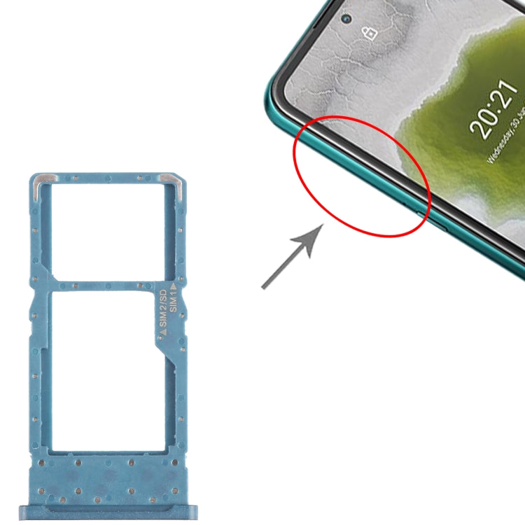 Pour Nokia X10 Plateau de carte SIM + SIM / Micro SD d'origine