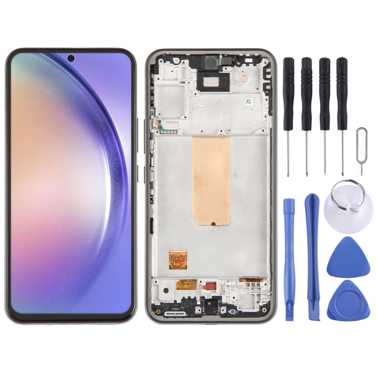 Pour Samsung Galaxy A54 5G SM-A546 OLED LCD écran numériseur assemblage complet avec cadre