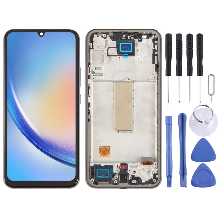 Pour Samsung Galaxy A34 5G SM-A346B OLED LCD écran numériseur assemblage complet avec cadre