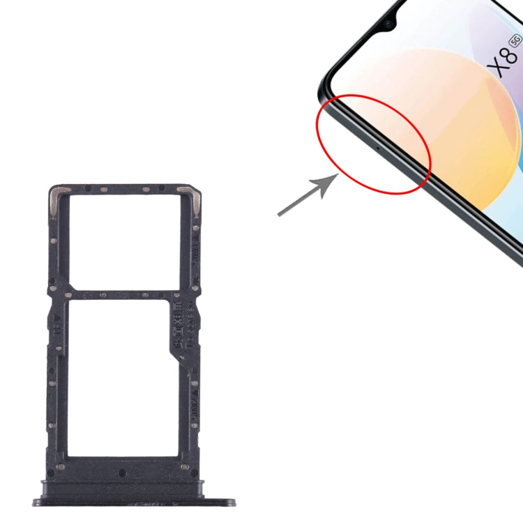 Pour Honor X8 5G SIM + SIM / Micro SD Card Tray, For Honor X8 5G