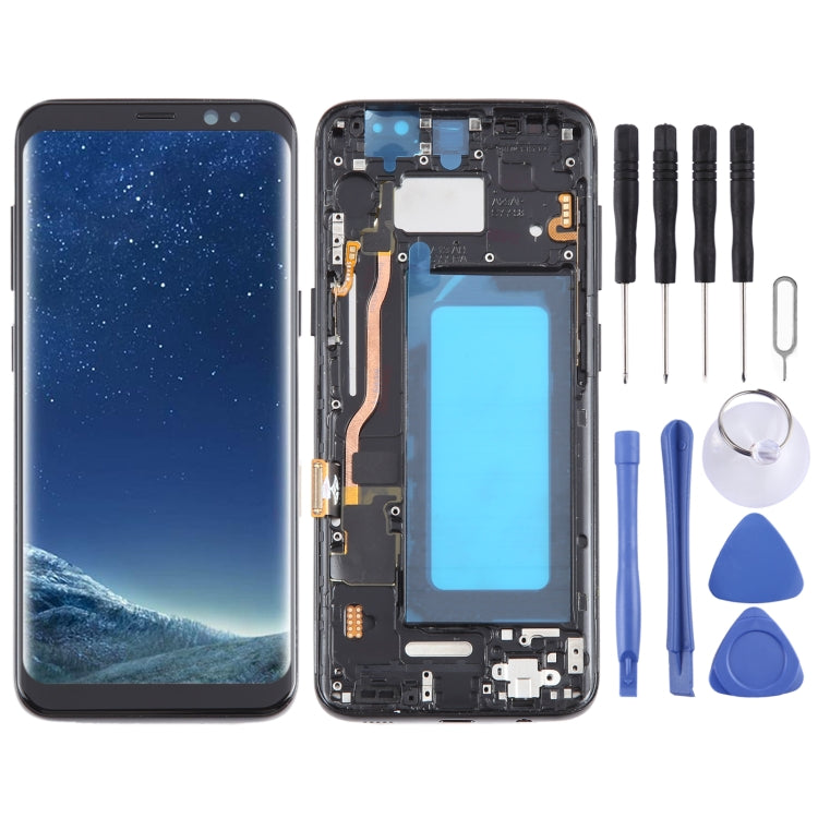 Pour Samsung Galaxy S8 SM-G950 TFT LCD écran numériseur assemblage complet avec cadre