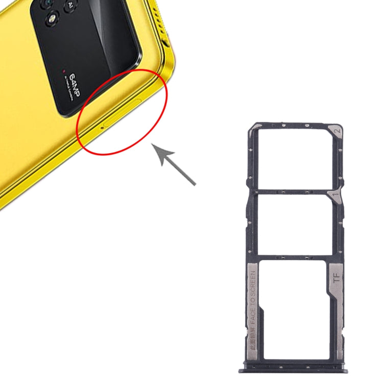Pour Xiaomi Poco M4 Pro Plateau de carte SIM + Plateau de carte SIM + Plateau de carte Micro SD