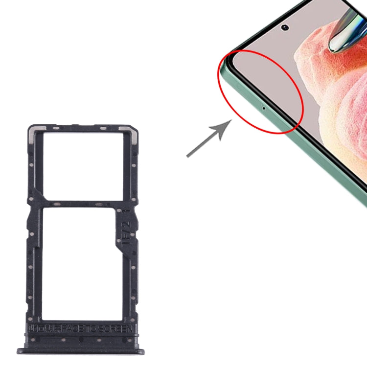 Pour Xiaomi Redmi 12 5G Plateau de carte SIM + Plateau de carte SIM / Plateau de carte Micro SD
