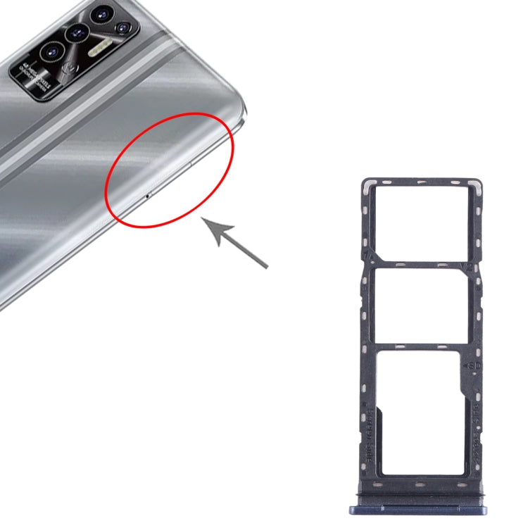 Pour Tecno Pova 2 plateau de carte SIM + plateau de carte SIM + plateau de carte Micro SD