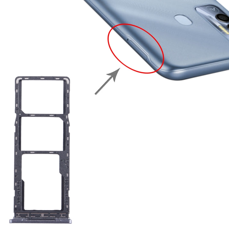Pour Tecno Spark 7T plateau de carte SIM + plateau de carte SIM + plateau de carte Micro SD
