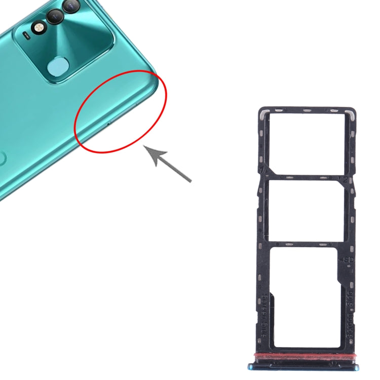 Pour Tecno Spark 8 plateau de carte SIM + plateau de carte SIM + plateau de carte Micro SD
