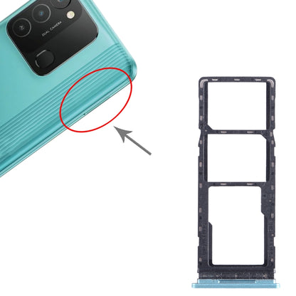 Pour Tecno Spark 8C KG5k Plateau de carte SIM + Plateau de carte SIM + Plateau de carte Micro SD