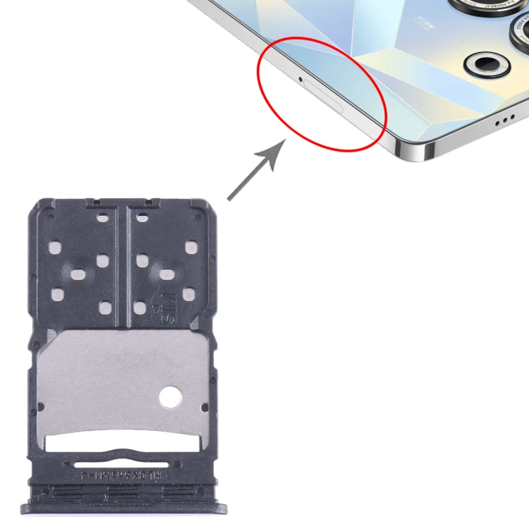 Pour Tecno Camon 20 plateau de carte SIM + plateau de carte Micro SD
