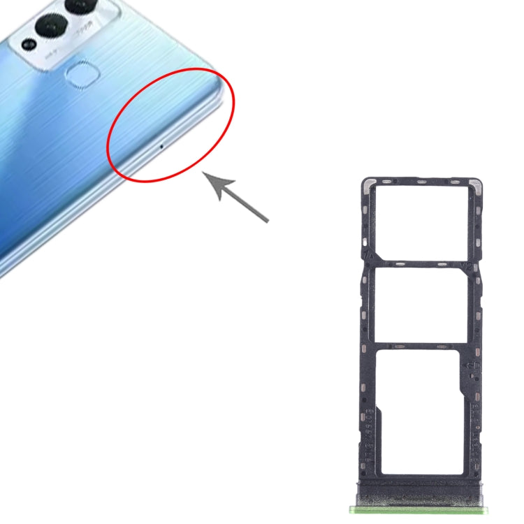 Pour Infinix Hot 12 Play NFC X6816C plateau de carte SIM + plateau de carte SIM + plateau de carte Micro SD