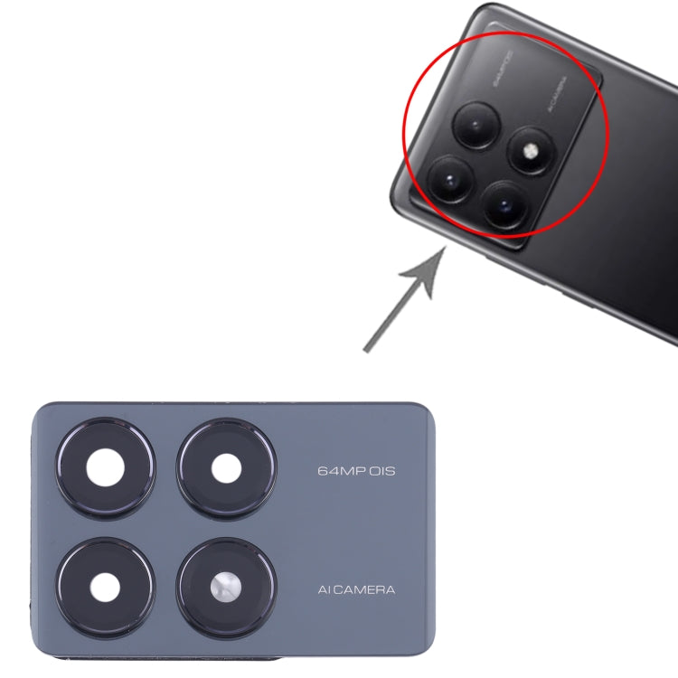 Pour Xiaomi Redmi K70E couvercle d'objectif de caméra