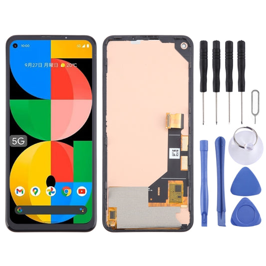 Pour Google Pixel 5a 5G G1F8F G4S1M écran LCD TFT avec numériseur assemblage complet, ne prenant pas en charge l'identification par empreinte digitale