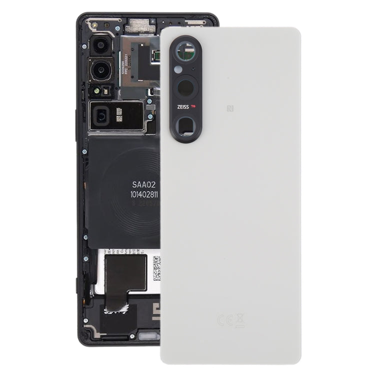 Couvercle arrière de batterie d'origine pour Sony Xperia 1 V, avec couvercle d'objectif d'appareil photo