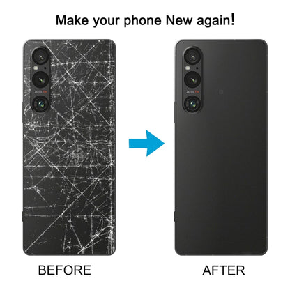 Couvercle arrière de batterie d'origine pour Sony Xperia 1 V, avec couvercle d'objectif d'appareil photo