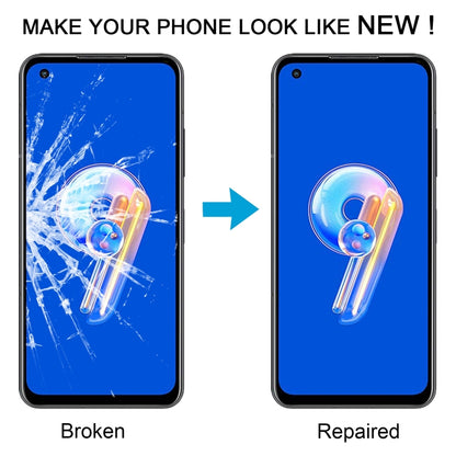 Lentille extérieure en verre pour écran avant ASUS ZenFone 9 ZS696KS, avec adhésif OCA optiquement transparent