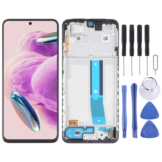Pour Xiaomi Redmi Note 12S OLED matériel écran LCD numériseur assemblage complet avec cadre