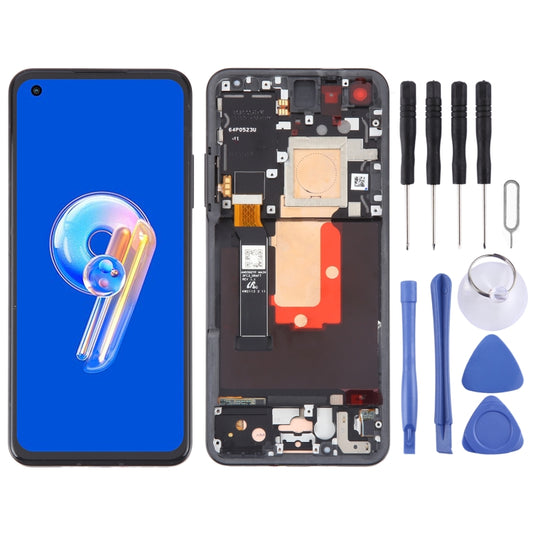 Pour Asus Zenfone 9 9Z AI2202 écran LCD d'origine numériseur assemblage complet avec cadre