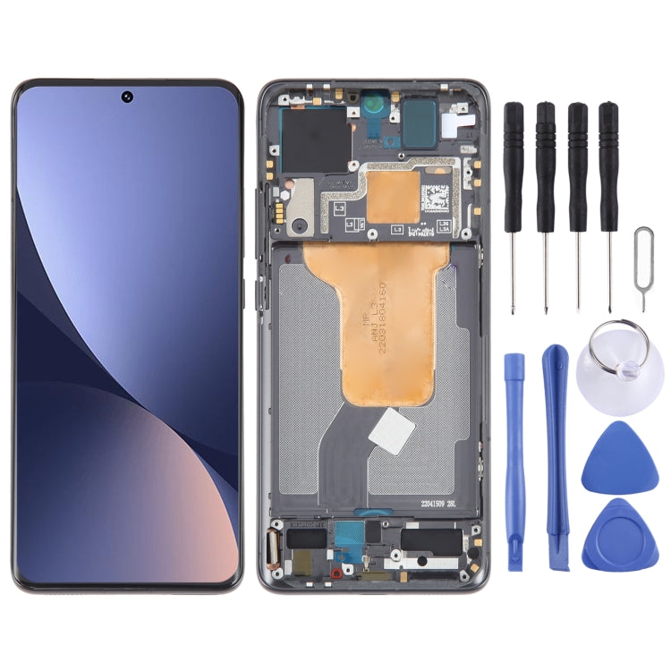 Pour Xiaomi 12 Original AMOLED matériel LCD écran numériseur assemblage complet avec cadre