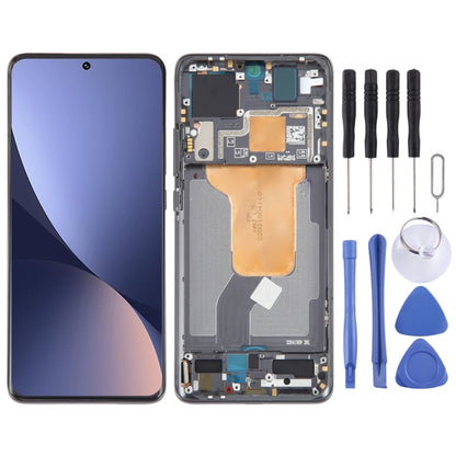 Pour Xiaomi 12 Original AMOLED matériel LCD écran numériseur assemblage complet avec cadre