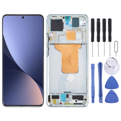 Pour Xiaomi 12 Original AMOLED matériel LCD écran numériseur assemblage complet avec cadre
