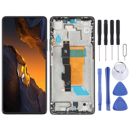 Pour Xiaomi Poco F5 Original AMOLED matériel LCD écran numériseur assemblage complet avec cadre