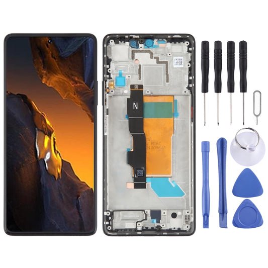 Pour Xiaomi Poco F5 Original AMOLED matériel LCD écran numériseur assemblage complet avec cadre