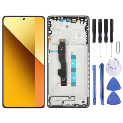 Pour Xiaomi Redmi Note 13 5G matériau AMOLED d'origine écran LCD numériseur assemblage complet avec cadre