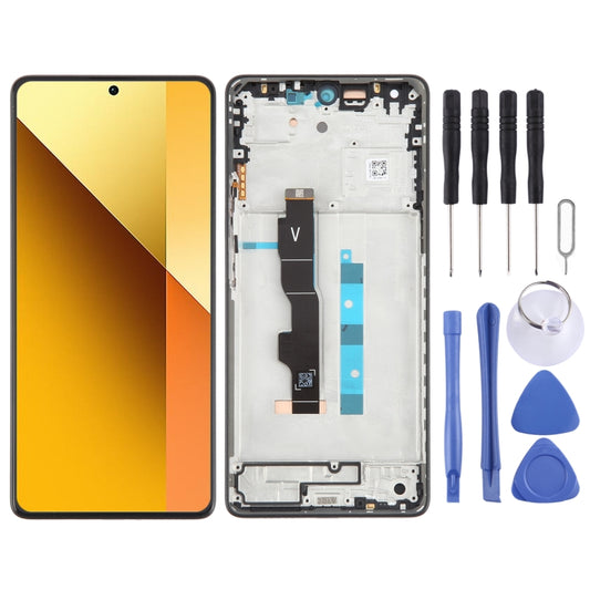 Pour Xiaomi Redmi Note 13 5G matériau AMOLED d'origine écran LCD numériseur assemblage complet avec cadre