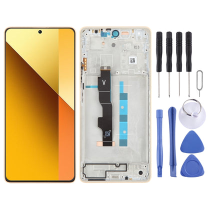 Pour Xiaomi Redmi Note 13 5G matériau AMOLED d'origine écran LCD numériseur assemblage complet avec cadre