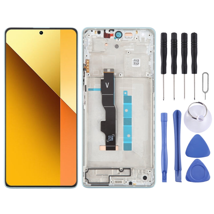 Pour Xiaomi Redmi Note 13 5G matériau AMOLED d'origine écran LCD numériseur assemblage complet avec cadre