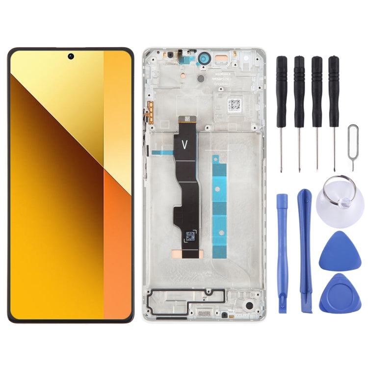 Pour Xiaomi Redmi Note 13 5G matériau AMOLED d'origine écran LCD numériseur assemblage complet avec cadre