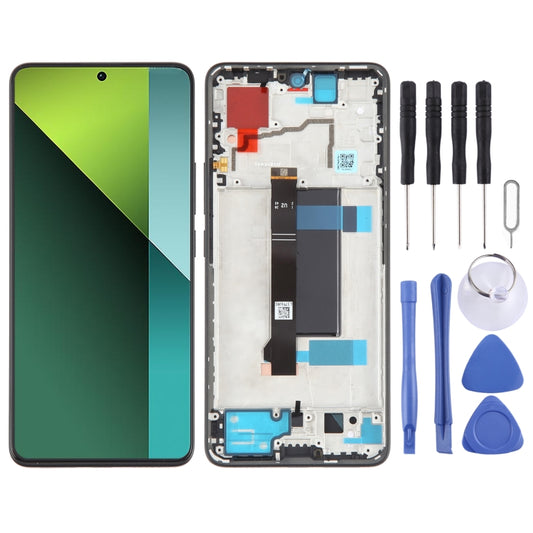 Pour Xiaomi Poco X6 Original AMOLED matériel LCD écran numériseur assemblage complet avec cadre
