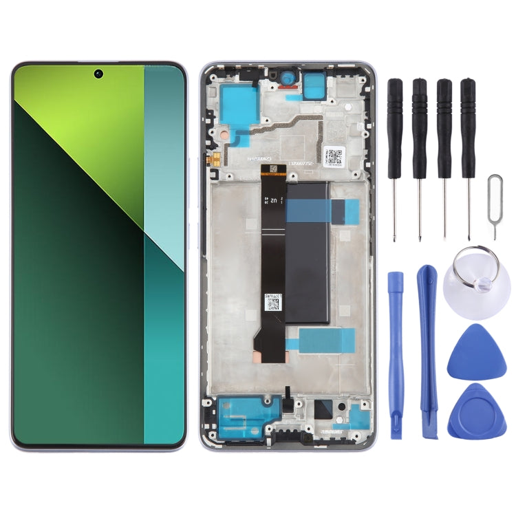 Pour Xiaomi Redmi Note 13 Pro 5G matériau AMOLED d'origine écran LCD numériseur assemblage complet avec cadre