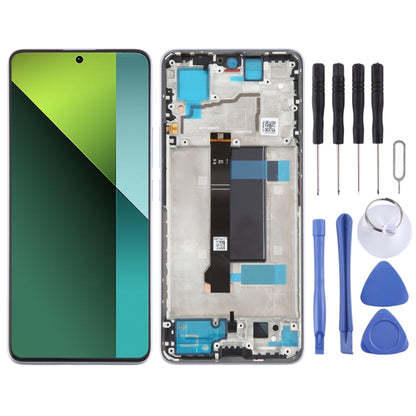 Pour Xiaomi Redmi Note 13 Pro 5G matériau AMOLED d'origine écran LCD numériseur assemblage complet avec cadre