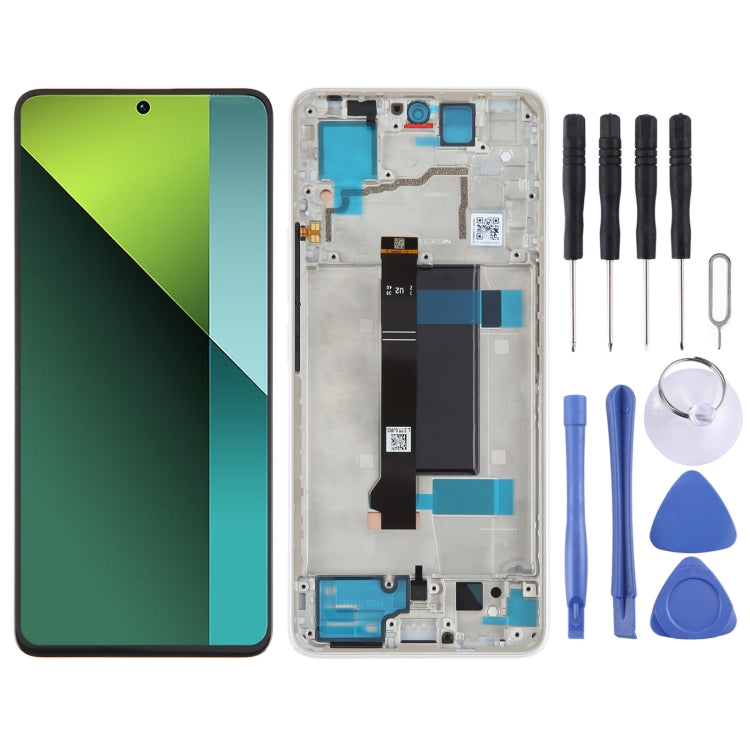 Pour Xiaomi Redmi Note 13 Pro 5G matériau AMOLED d'origine écran LCD numériseur assemblage complet avec cadre