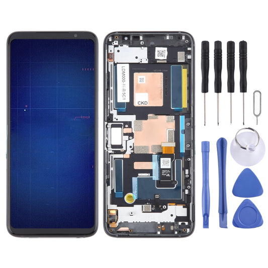 Pour Asus ROG Phone 6 écran LCD d'origine numériseur assemblage complet avec cadre