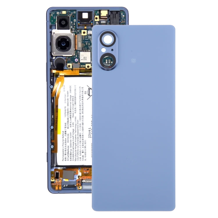 Couvercle arrière de batterie pour Sony Xperia 5 V, avec couvercle d'objectif d'appareil photo