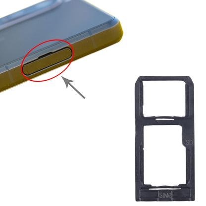 Pour Sony Xperia 5 III Plateau de carte SIM d'origine + plateau de carte SIM / Micro SD