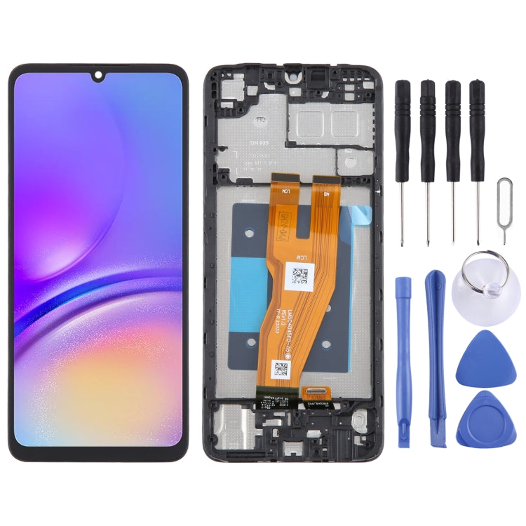 Pour Samsung Galaxy A05 SM-A055F écran LCD d'origine numériseur assemblage complet avec cadre