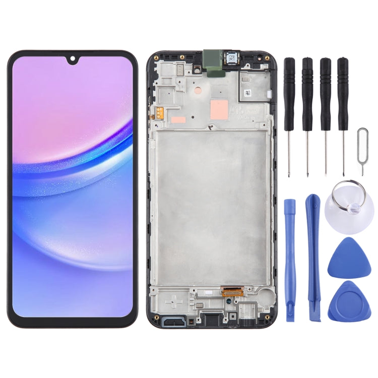Pour Samsung Galaxy A15 5G SM-156B écran LCD d'origine numériseur assemblage complet avec cadre
