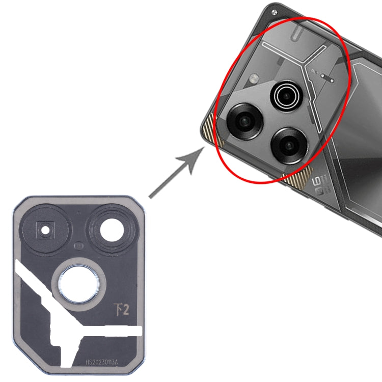 Cadre de caméra arrière d'origine pour Tecno Pova 6 Pro
