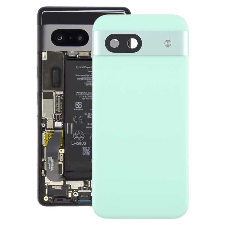 Couvercle arrière de batterie d'origine pour Google Pixel 8a, avec couvercle d'objectif d'appareil photo