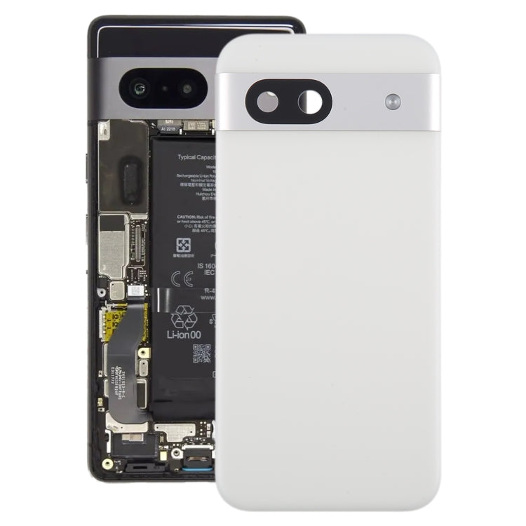 Couvercle arrière de batterie d'origine pour Google Pixel 8a, avec couvercle d'objectif d'appareil photo