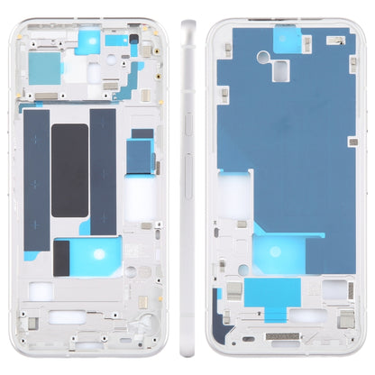 Pour Google Pixel 8a, plaque de cadre central d'origine, avec touches latérales