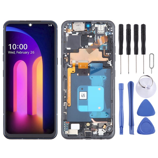Pour LG V60 ThinQ Version américaine écran LCD d'origine numériseur assemblage complet avec cadre